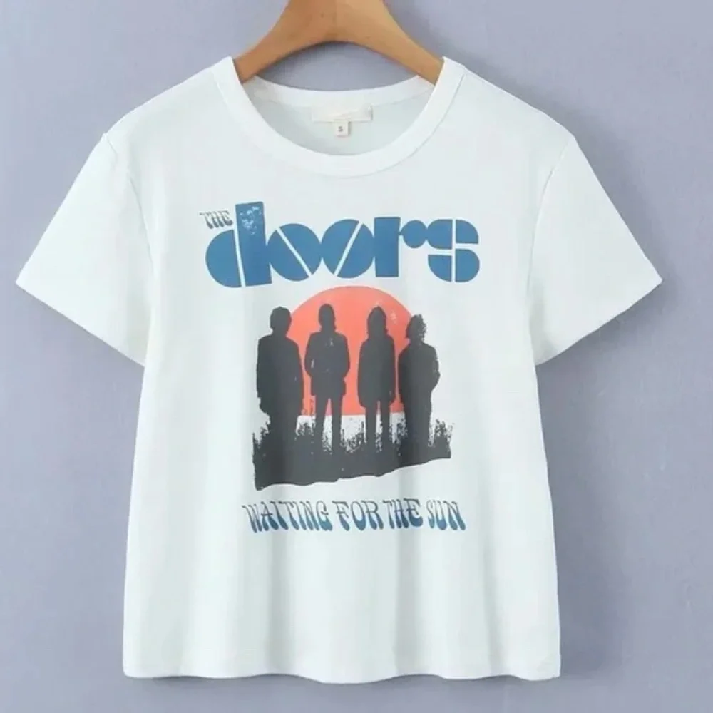 SOLD OUT The Doors Waiting for the Sun White Short Sleeve Music Band Graphic - Picture 6 of 6
